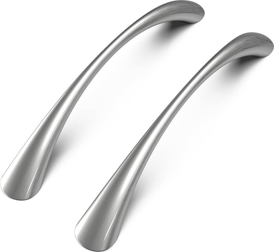 Inovra Set van 10 Moderne Handgrepen voor Keuken- en Kastdeuren Brushed Roestvrij Staal