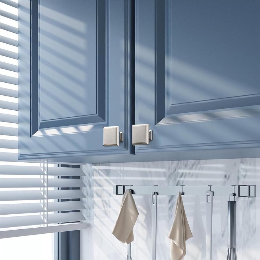 Inovra Set van 10 Moderne Meubelhendels in Geborsteld Nikkel voor Kasten en Lades