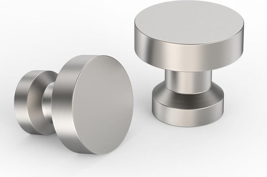 Inovra Set van 10 Stijlvolle Meubelhendels in Geborsteld Nikkel voor Kast en Lade