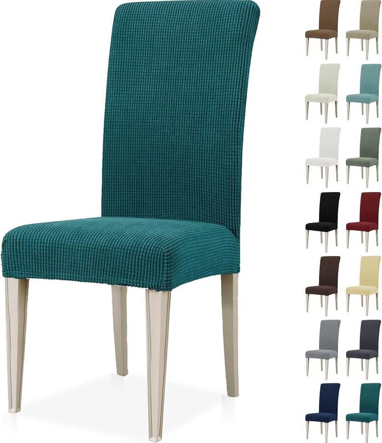 Inovra Set van 2 Stretchbare Stoelhoezen voor Gelegenheden Groen