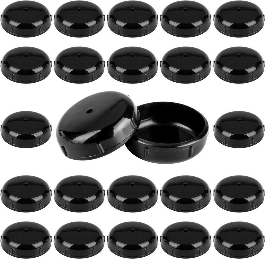 Allecto Plus Set van 24 smeedijzeren terrasmeubelpootdoppen 1-1 2 inch Kunststof Outdoor Stoelpootdoppen Metaal Tuinmeubelen Bescherming