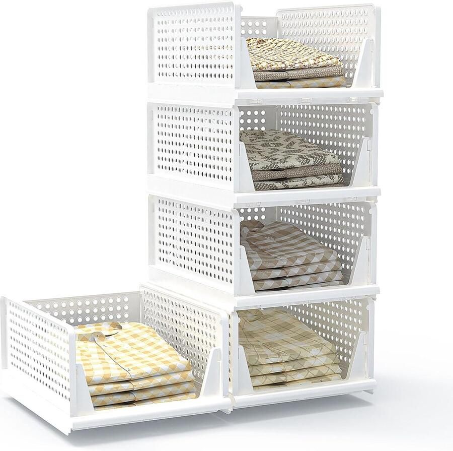 Inovra Set van 5 Opvouwbare Organizers voor Kledingkast en Lade Ruimtebesparende Oplossing voor Thuis