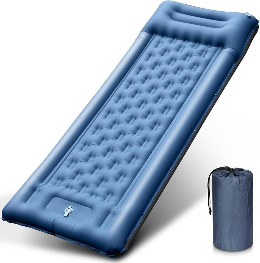 Inovra Slaapmat Kamperen 12 cm Verdikt Luchtbed Kampeer Opblaasbaar Matras met Geïntegreerde Luchtpomp Ultralicht en Waterdicht