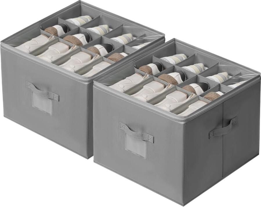 Inovra Slimme Schoenopbergdoos Met Handige Vakken Voor Schoenen En Ruimtebesparing