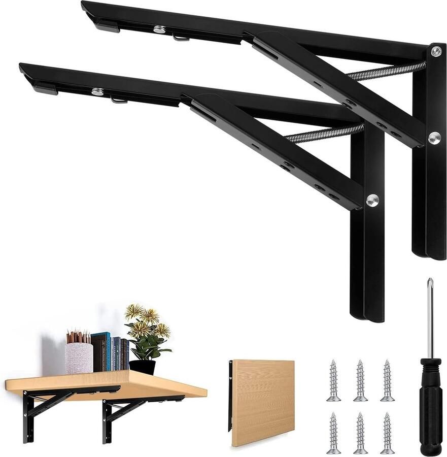 Inovra Stevige Opvouwbare Console Beugels Voor Wandmontage Set van 2 290 mm