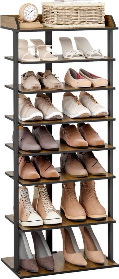 Inovra Stijlvol en Ruimtebesparend Schoenenrek met 7 Lagen voor Ruimtes