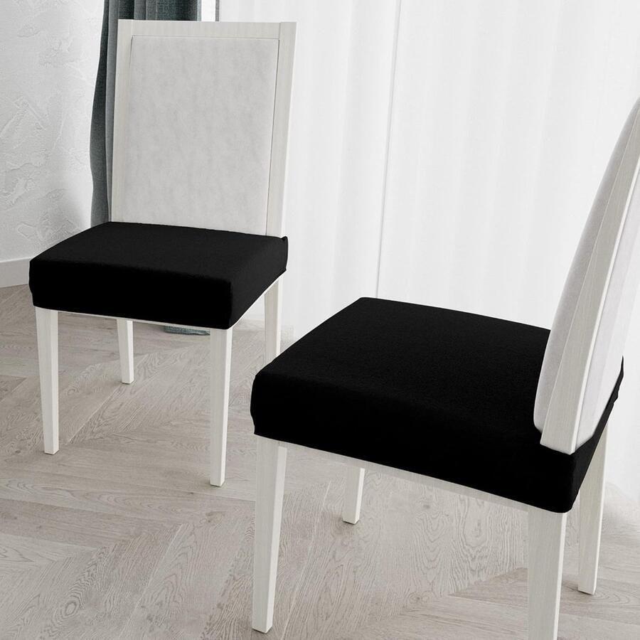 Inovra Stijlvolle en Elastische Stoelhoezen voor Perfecte Pasvorm in Zwart