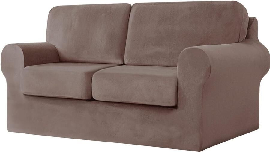 Inovra Stijlvolle Stretch Fluwelen Bankhoes Met T-vorm Voor Optimaal Bescherming En Comfort