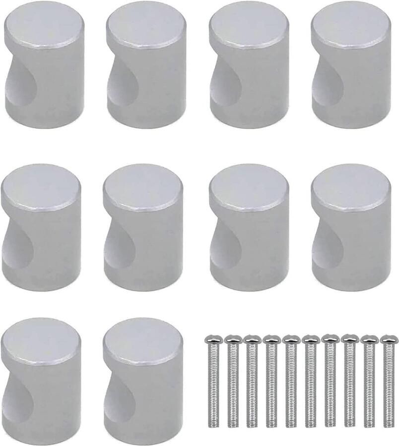 Inovra Stijlvolle Zilverkleurige Meubelhendels voor Laden Kastdeuren en Meer Set van 10