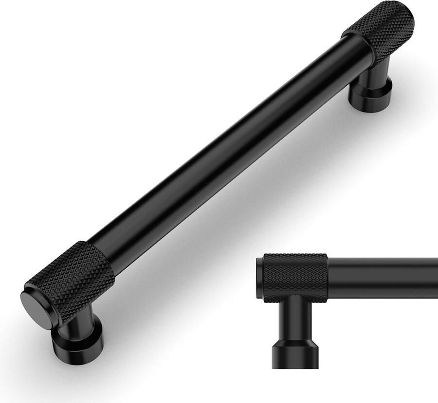 Inovra Stijlvolle Zwart Metalen Meubelgrepen voor Keuken en Kasten 160 mm Gatafstand Set van 10