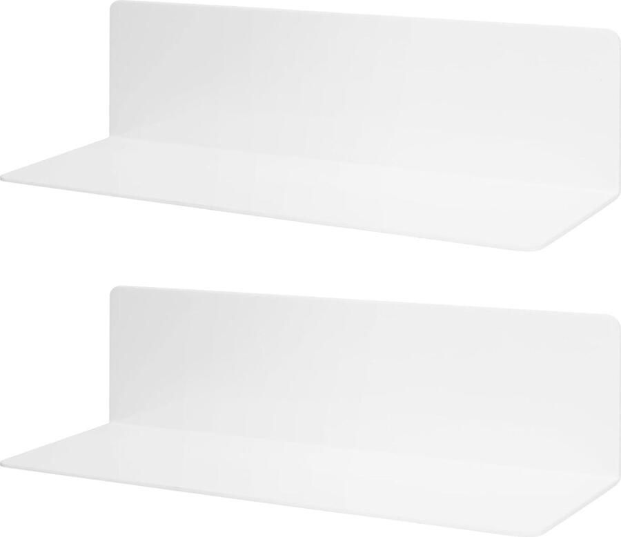 Inovra Stijlvolle Zwevende Wandplank Set van 2 voor Elke Kamer Zonder Boren
