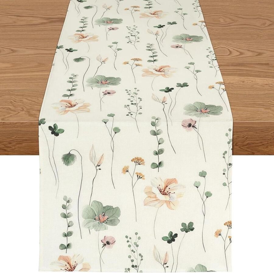 Inovra Tafelloper voor planten en bloemen Keuken decoratie Waterafstotend Wasbaar Eettafel decoratie voor binnen en buiten Feestelijke eettafel decoratie