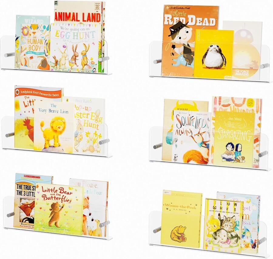 Inovra Transparante Kinderboekenkast met Veiligheidsontwerp en Eenvoudige Installatie voor Kinderkamers