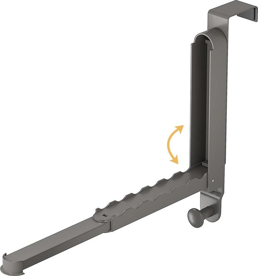 Inovra Uitschuifbare en Opvouwbare Deurhaak met Zes Groeven voor Dikke Deuren