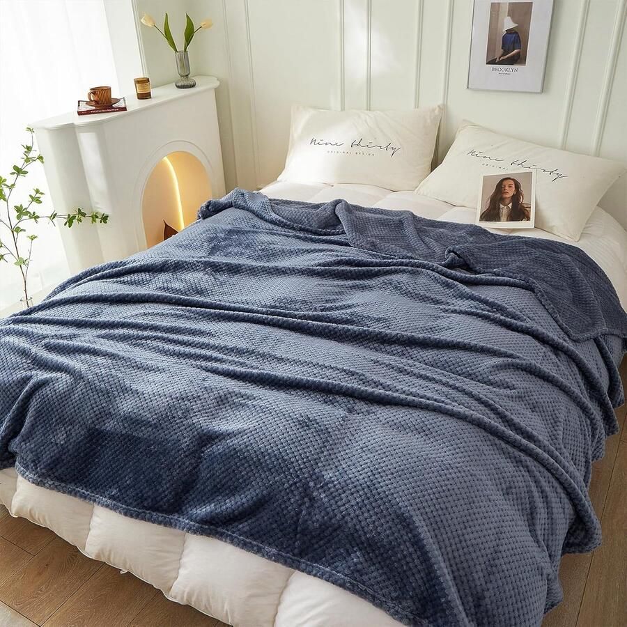 Inovra Ultrazachte Fluffy Fleece Deken 150 x 200 cm voor Bank en Bed