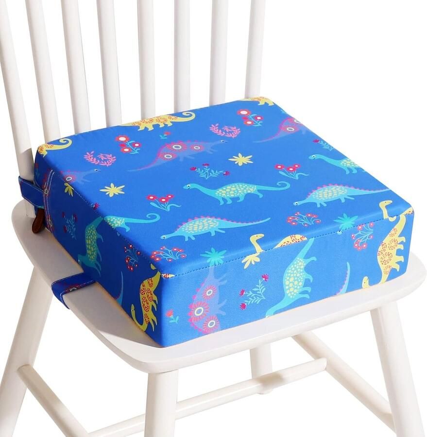 Inovra Verstelbare en Draagbare Kinderstoel Verhoger met Veiligheidsgordels en Antislip Onderzijde voor Thuis en Onderweg