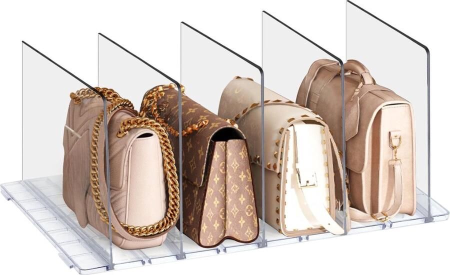 Inovra Verstelbare Handtas Organisator Set van 5 voor Kast en Opbergrek