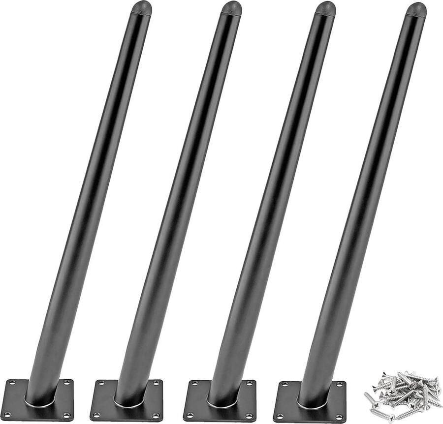 Inovra Verstelbare Metalen Tafelpoten Set van 4 voor Meubels Inclusief Montagebenodigdheden