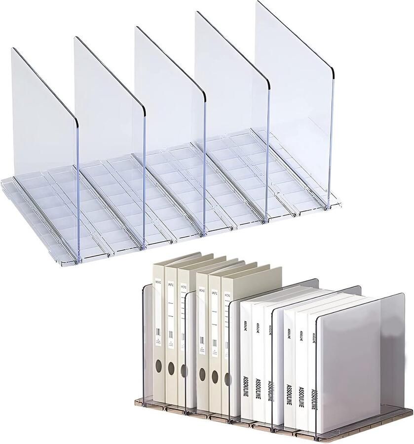 Inovra Vijf rijen transparante verstelbare handtassen opbergplank schaalbare handtassen plankverdeler opbergplank handtas display rek tas houder handtassen familie kast