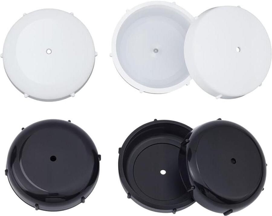 Inovra Vilten stoelpoten set van 50 stuks voor tuinmeubelen Wit en Zwart Kunststofbeschermers Vloerbescherming