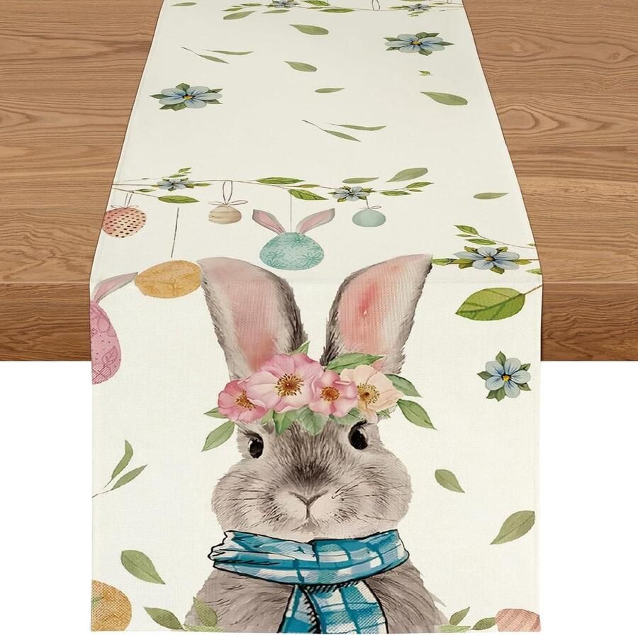 Inovra Moderne Paastafelloper Vrolijke lente- en Paastafeldecoratie voor binnen en buiten Geschikt voor keukentafel eettafel of Paasfeest