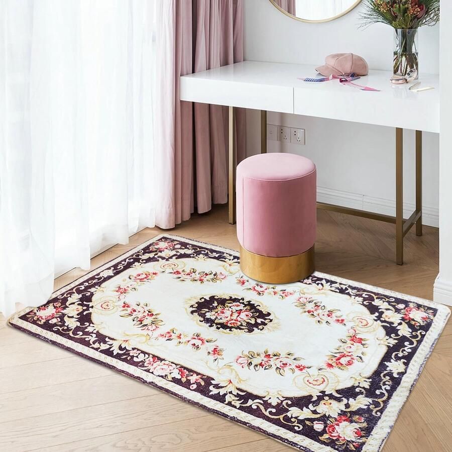 Inovra Wasbaar Antislip Vloerkleed voor Woonkamer en Slaapkamer met Moderne Geometrische Patronen