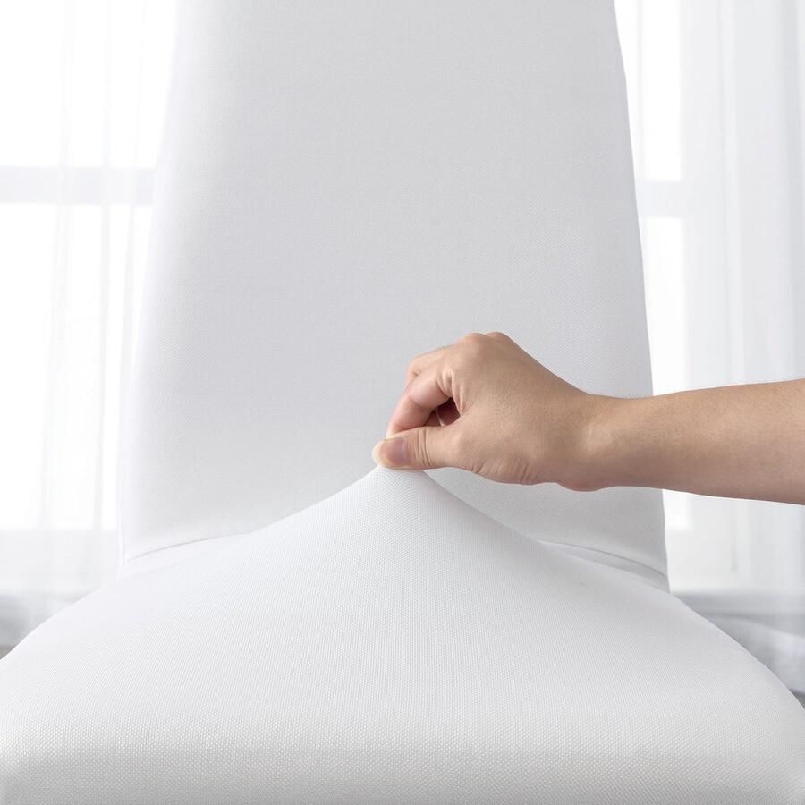 Inovra Waterdichte en Rekbare Stoelhoezen Set van 6 voor Huis en Evenementen in Zuiver Wit