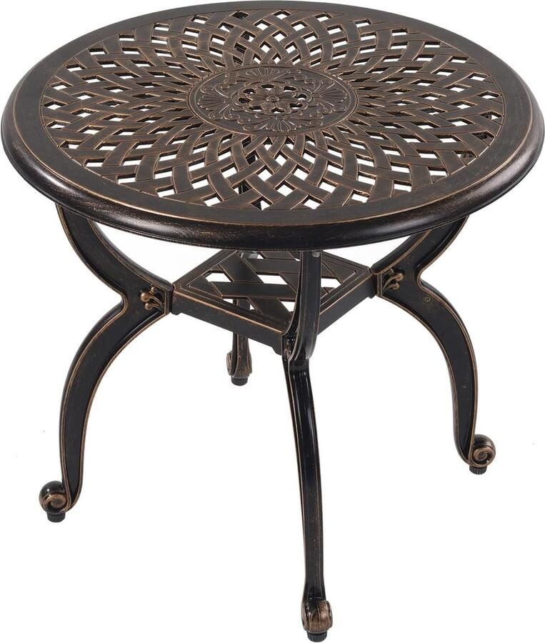 Inovra Weerbestendige Aluminium Bijzettafel voor Binnen en Buiten Compact en Veelzijdig Design