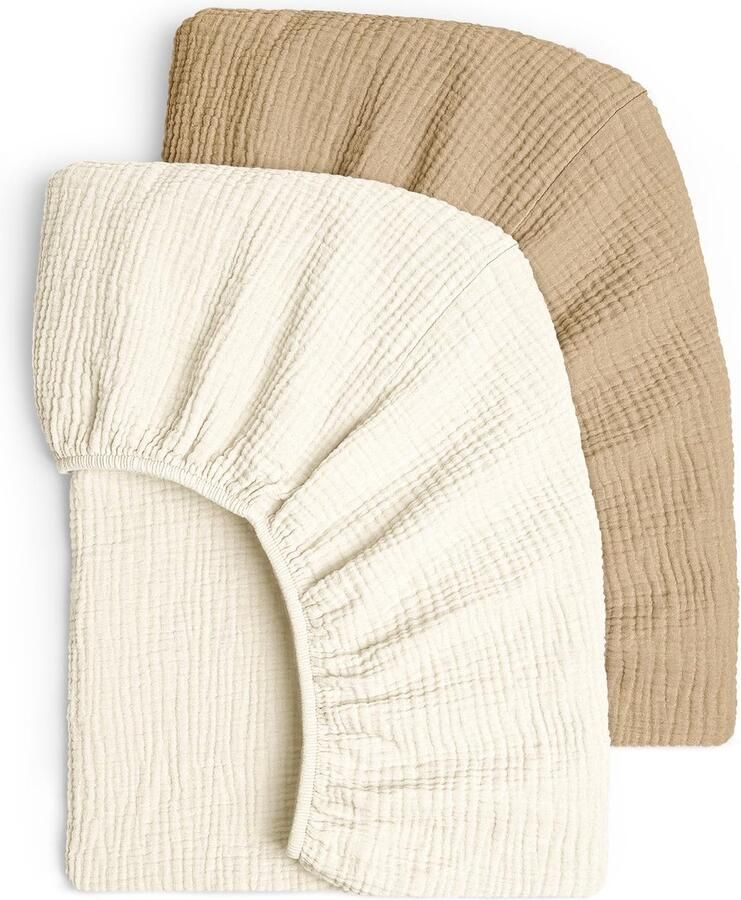 Inovra Zachte en Ademend Hoeslaken Set voor Kinderbedden van 100% Katoen in Kleuren