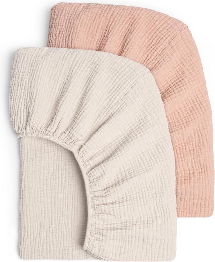 Inovra Zachte en Ademende Katoenen Hoeslakens voor Kinderbedden in Set van 2 Stuks