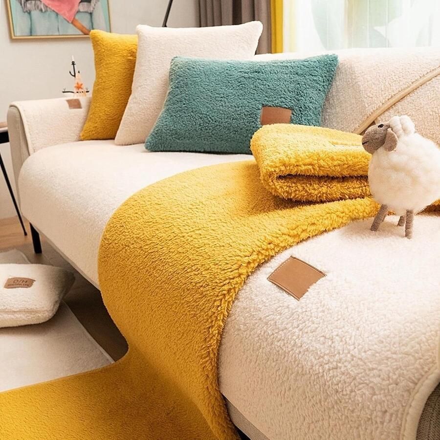 Inovra Zachte en Luxe Bankhoes voor Verschillende Zitbanken met Antislip Bescherming