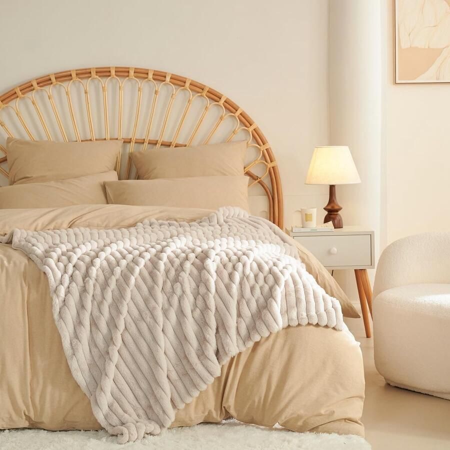 Inovra Zachte en Warme Flanellen Deken voor Bank en Bed 130 x 150 cm