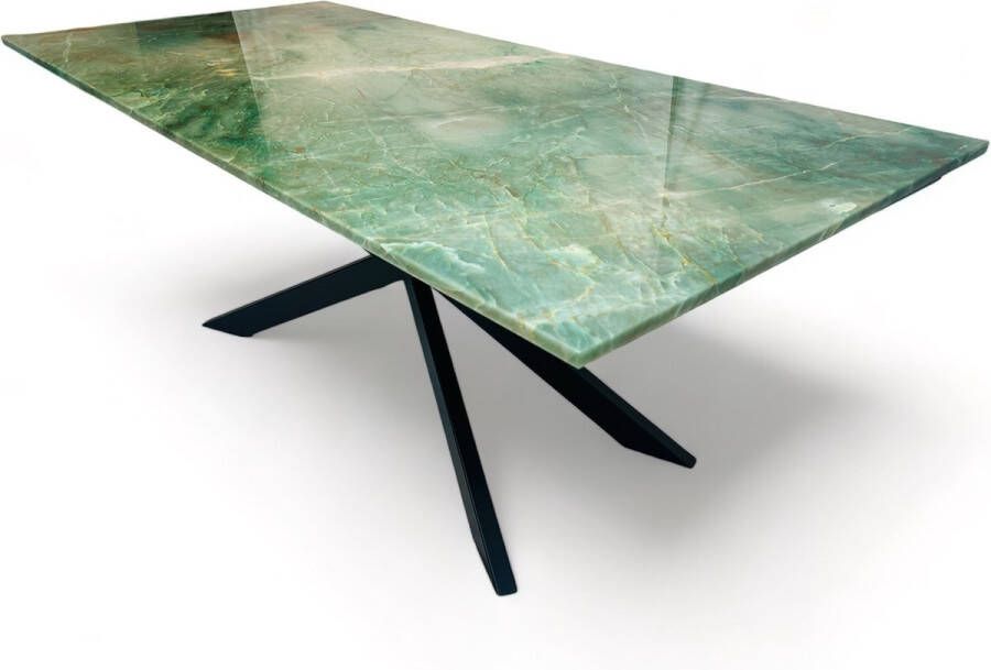 Inrichting op maat Green Fantasy Kwartsiet Eettafel Rechthoekig Natuursteen 210x100