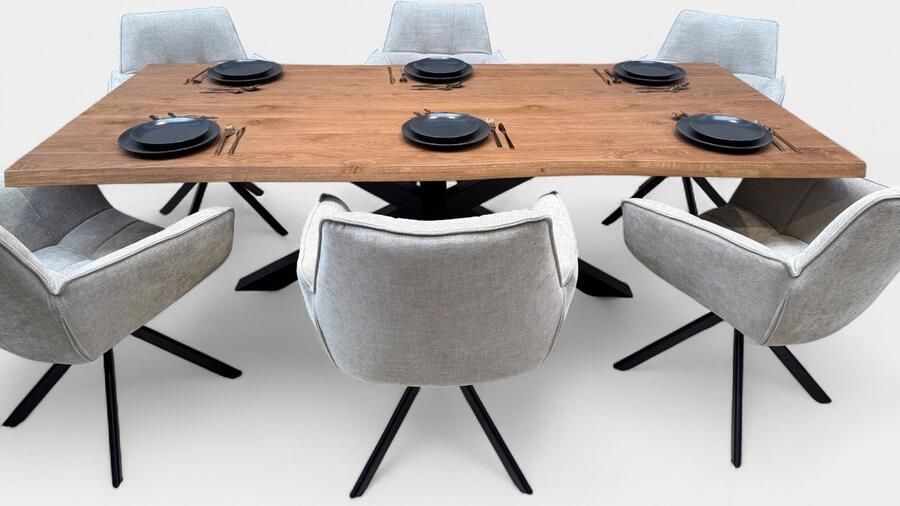 Inrichting op maat Tafel Boomstam eikenhout Matrix Toscane 102