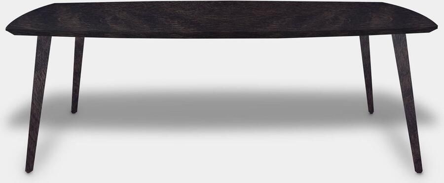 Inrichting op maat Tafel Deens Ovaal Eikenhout Konisch Dark Grey