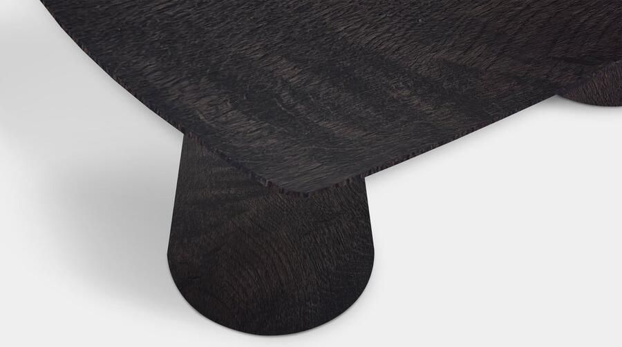 Inrichting op maat Tafel Deens Ovaal Eikenhout Set Kegelpoot Dark Grey