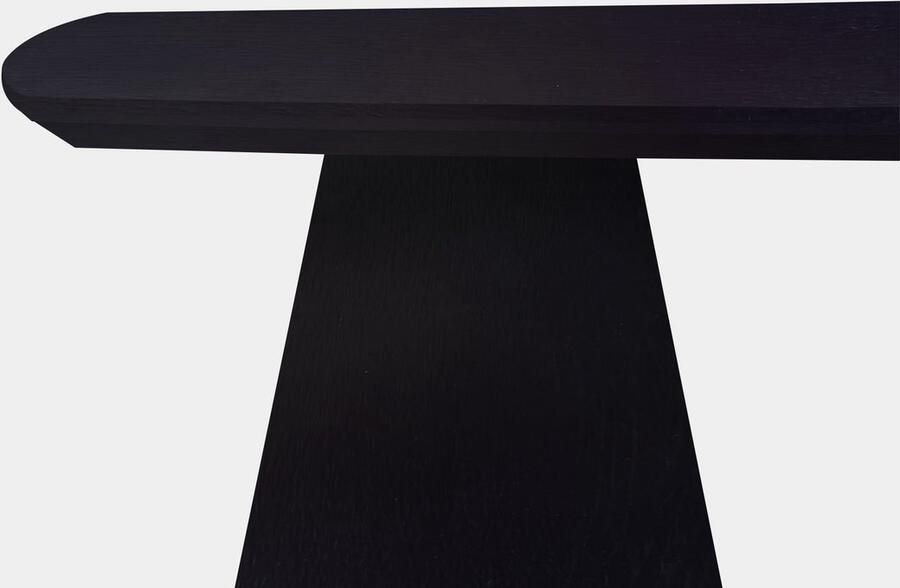 Inrichting op maat Tafel Deens Ovaal Eikenhout Set Kegelpoot Donker Eiken