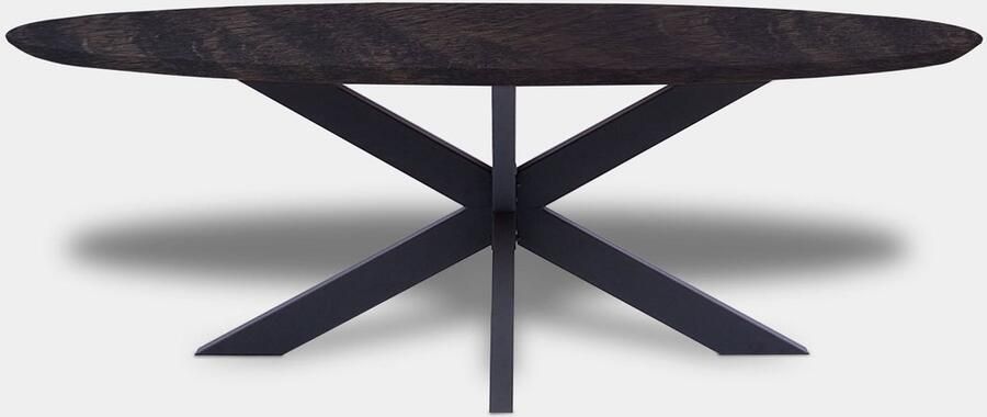 Inrichting op maat Tafel Ovaal Eikenhout Matrix XL Dark Grey