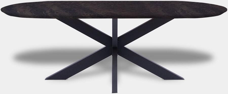 Inrichting op maat Tafel Plat Ovaal Eikenhout Matrix Dark Grey