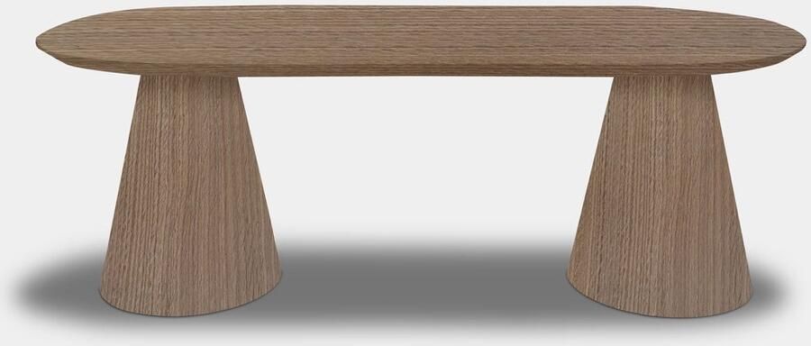 Inrichting op maat Tafel Plat Ovaal Eikenhout Set Kegelpoot Pura Natura