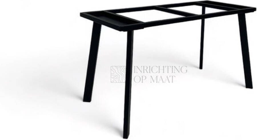 Inrichting op maat Tafelpoot Matrix Zwart Gepoedercoat Metaal Tafel onderstel incl. Frame 75cm hoog Ral 9005 230x75 - Foto 2