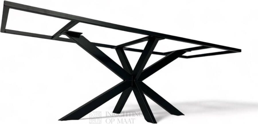 Inrichting op maat Tafelpoot Matrix Zwart Gepoedercoat Metaal Tafel onderstel incl. Frame 75cm hoog Ral 9005 230x75 - Foto 4