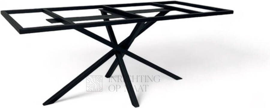 Inrichting op maat Tafelpoot Matrix Zwart Gepoedercoat Metaal Tafel onderstel incl. Frame 75cm hoog Ral 9005 230x75 - Foto 6