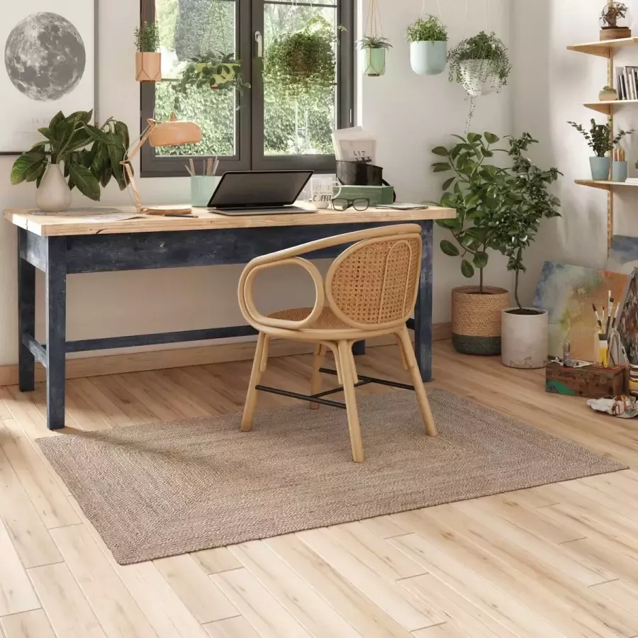 Inspire jute vloerkleed NILS rechthoekig vloerkleed 160x230 cm 100% natuurlijke jutevezel handgeweven honingbeige