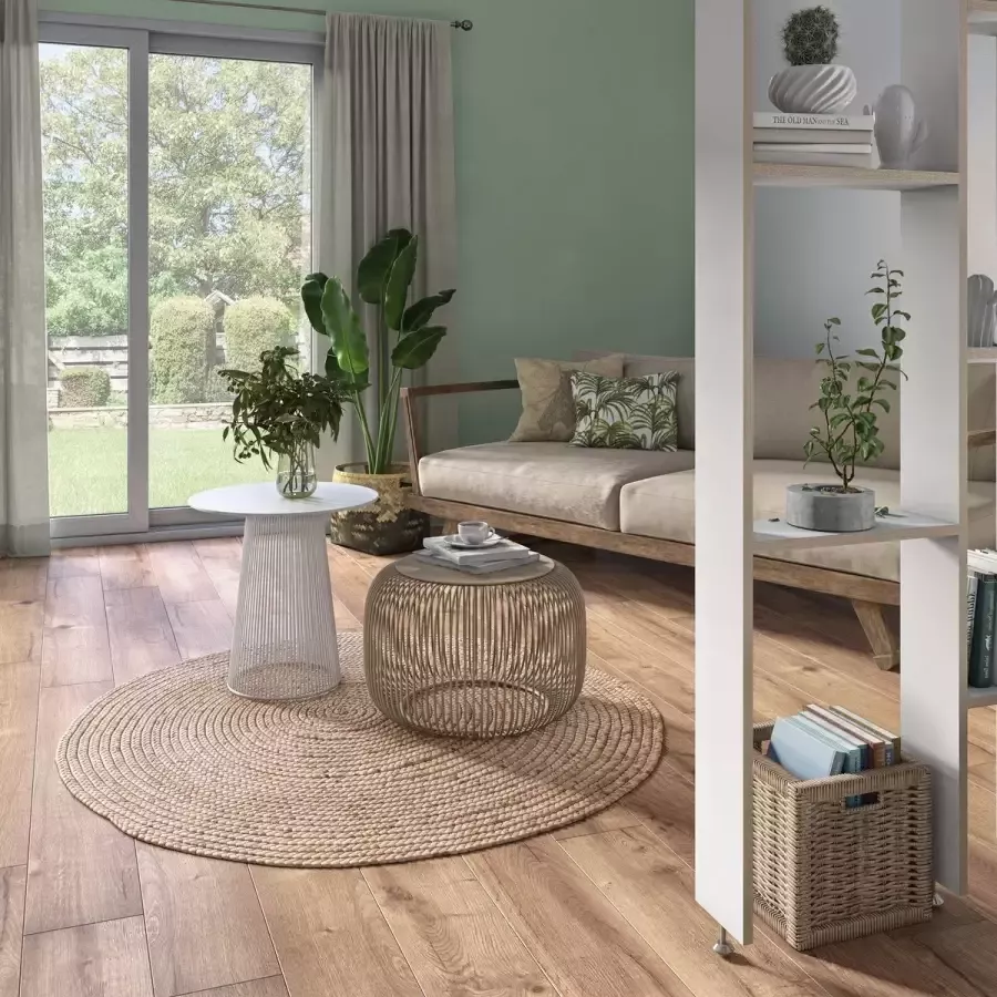 Inspire jute vloerkleed NILS rond vloerkleed Ø150 cm 100% natuurlijke jutevezel handgeweven honingbeige