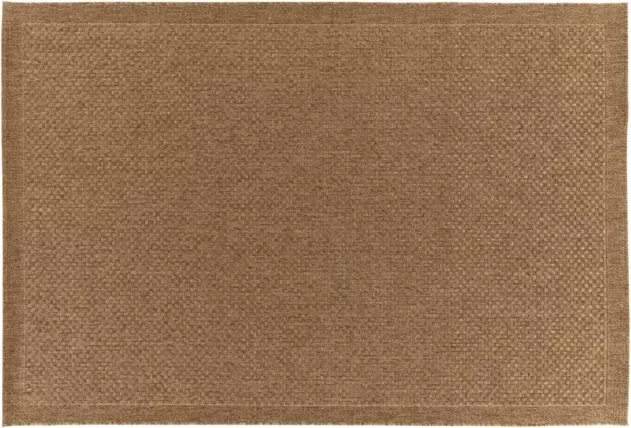 Inspire Rechthoekig tapijt EMMA beige gevlochten tapijt voor binnen en buiten balkontapijt buitentapijt tapijt woonkamer polypropyleen 1500g m² 7 mm x B.200 cm x L.290 cm