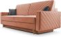 InspireME 3-zitsbank van Velvet voor woonkamer slaapbank sofa met slaapfunctie en opbergruimte moderne bank 3-zits 230x100x80 Slaapbank CALIFORNIA Peach (Kronos 41) - Thumbnail 1