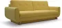 InspireME 3-zitsbank van Velvet voor woonkamer slaapbank sofa met slaapfunctie en opbergruimte moderne bank 3-zits 232x91x89 cm 200x142cm SAPHIR (Geel) - Thumbnail 2