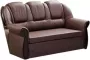 InspireME Bank met slaapfunctie en bedlade woonkamerbank bank met springveer bankstel gestoffeerde bank bedbank klassieke afwerking elegante stiksels veelzijdige bank in kunstleer Sofa Filon F02-3 Bruin (Soft 66) - Thumbnail 1