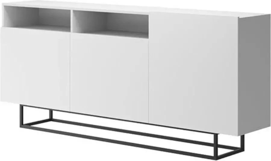 InspireME Dressoir Commode Moderne Ladenkast Kast ( Breedte 180 cm Hoogte 80 cm Diepte 37cm) TURNO KT 180 Graphit